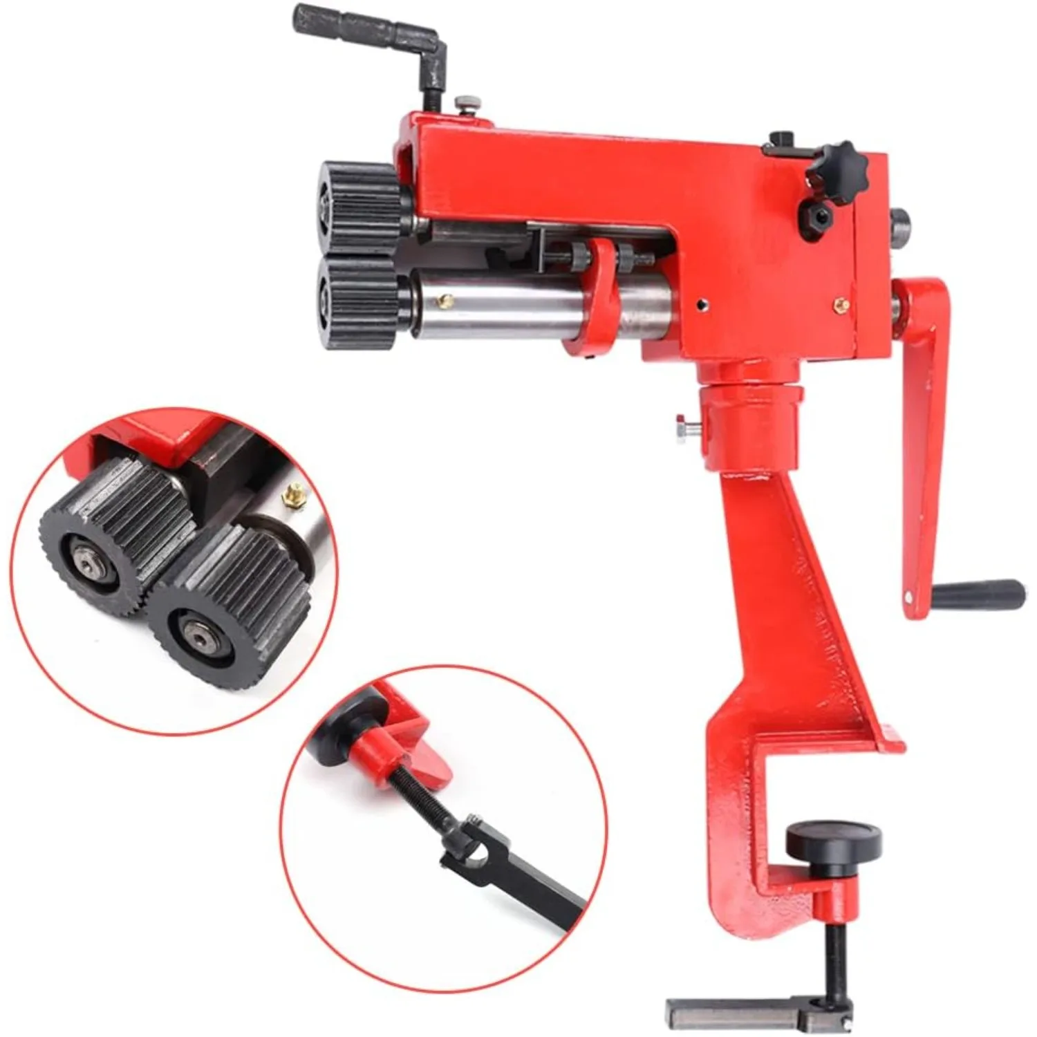 Piegatrice per lamiera calibro 22, utensile manuale professionale per piegatubi in acciaio con piegatrice per perline metalliche da 7 pollici con 6 matrici Ki