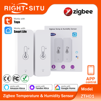 2PACKS Tuya Zigbee Temperature Humidity Sensor For Smart Home APP Remote Control via  Work With SmartLife Yandex Alice Alexa