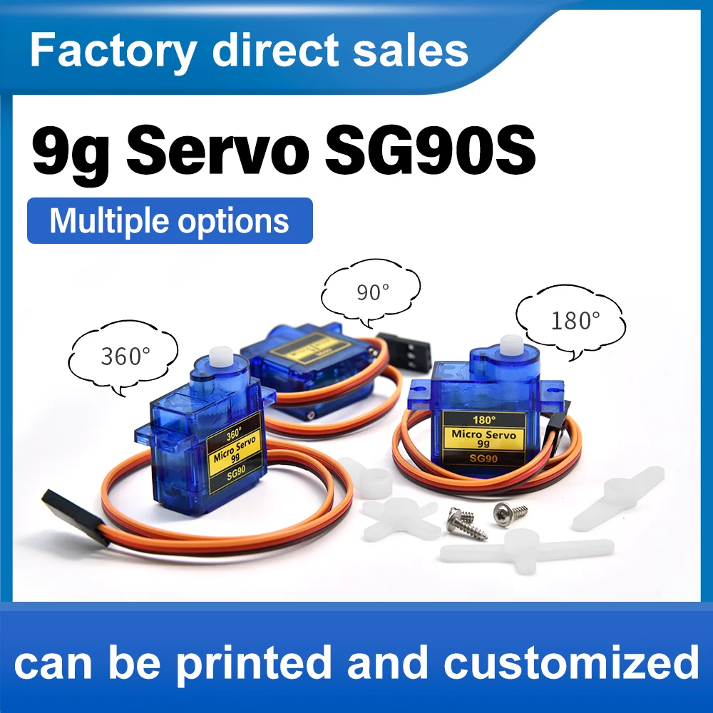 KEYESTUDIO SG90 Micro Servo Mini 9G 90/180/360 Degree Fixed-Wing Servo Gear Motor For Arduino Robot DIY Projects  Aircraft Parts