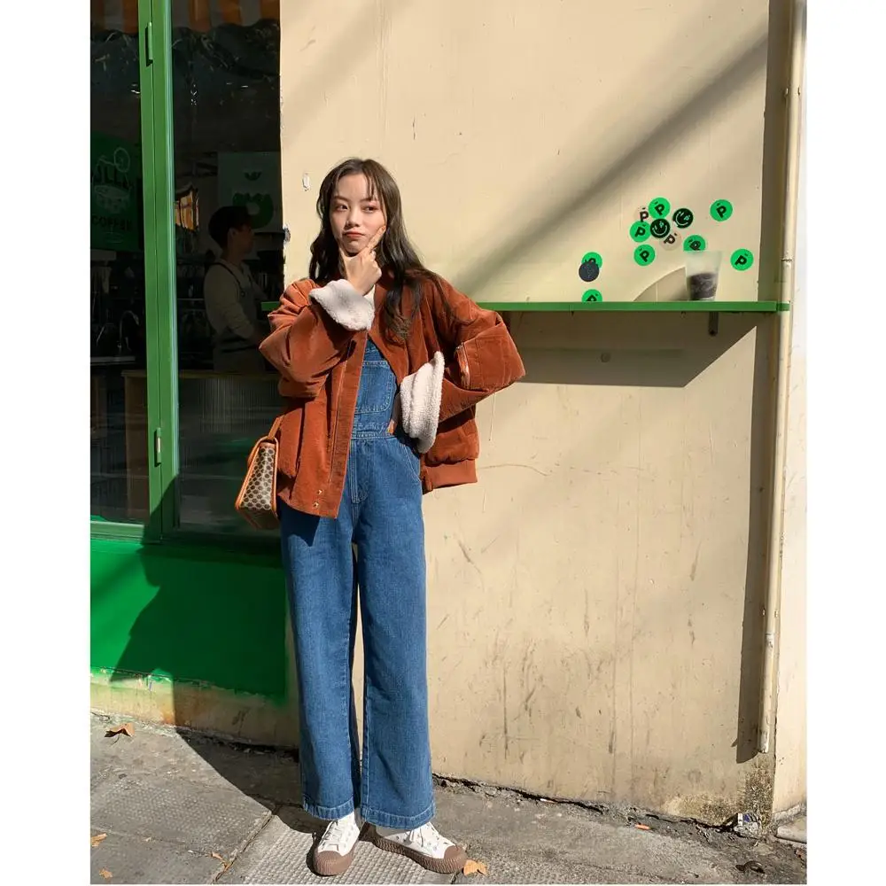 

Full Jumpsuits Woman Oneshoulder Halfbacked Colors Pleat Shoulders Maxi Boyfriend Texture Thicken Lady'S Irregularity Cloth