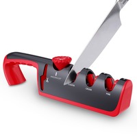Adjustable Angle Knife Sharpener, Scissors Sharpening Stone, Professional Kitchen Grinder, Fine Grinding Whetstone, 4 Stages