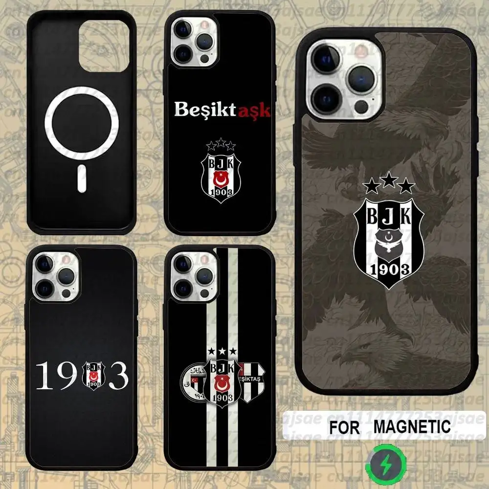 Fashion B-Besiktas BJK Turky For Magsafe Wireless Charger Case For iPhone 18,15,16,17,13,14,11,12,Pro,Max,Plus,E,Air,Mini Cover