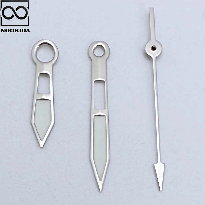 NOOKIDA NH35 เงินขัดมือสีเขียวส่องสว่าง Fit NH35 อัตโนมัตินาฬิกาอุปกรณ์เสริมอะไหล่