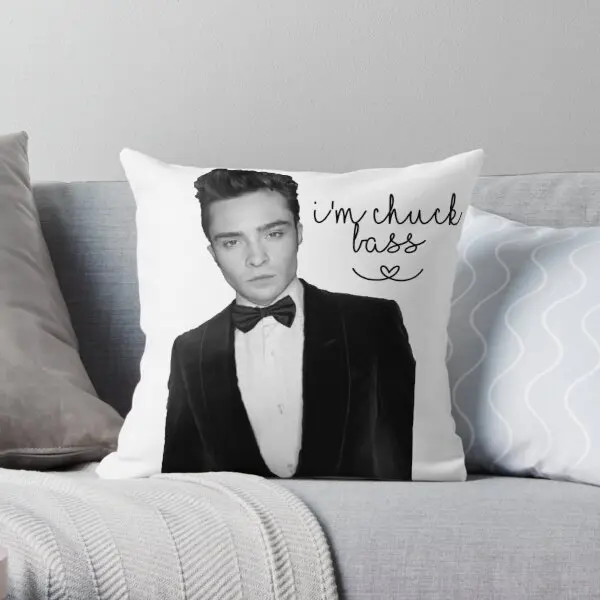 I Am Chuck Bass  Printing Throw Pillow Cover Sofa Home Bed Soft Hotel Waist Anime Comfort Car Pillows not include One Side