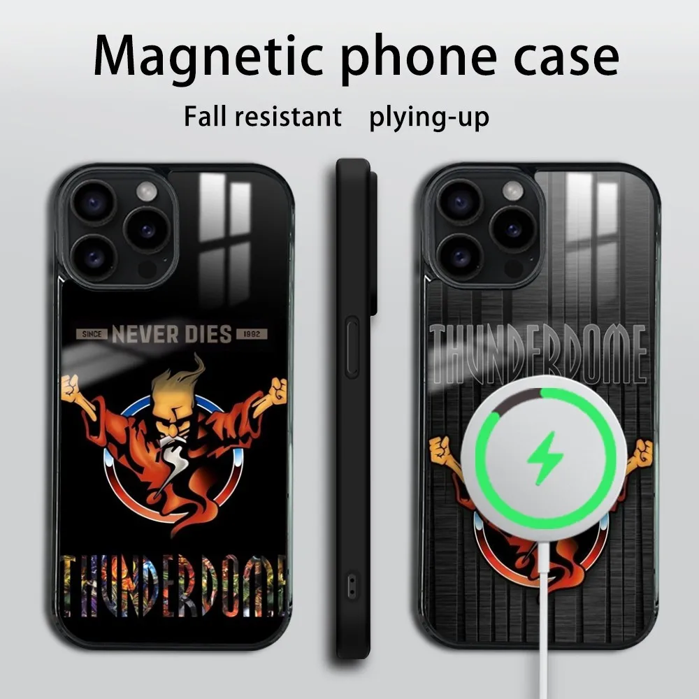 This the t-Thunderdome H-Hardcore Phone Case For iPhone 16 15 14 13 12 11 PRO MAX PLUS Mini Magnetic wireless mirror phone case