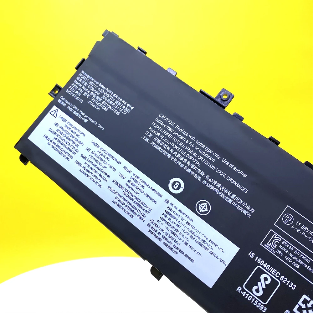 NEW 01AV430 Laptop Battery FOR Lenovo Thinkpad X1 Carbon 5th 2017 6th 2018 Series 01AV429 SB10K97586 01AV431 01AV494 SB10K97587