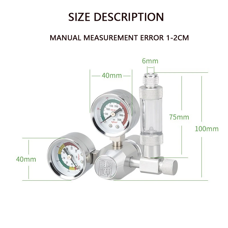 AC100-240V Aquarium CO2-Regler Blasenzähler Magnetventil-Set Fischbecken CO2-Reaktionssystem CO2-Druckminderer-Ventil – Detail 5