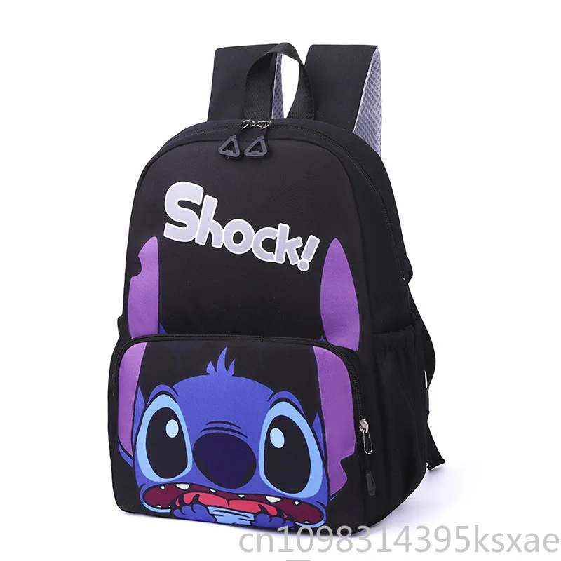 Disney Stitch Kawaii School Backpack for Student Large Capacity Nylon Cute School Bag Breathable Lightweight Durable Waterproof