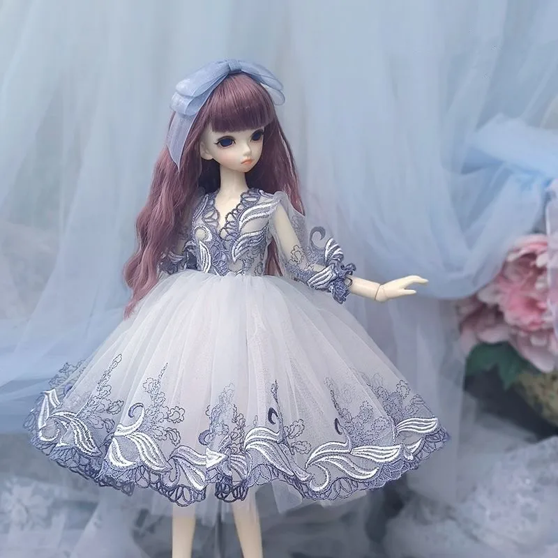 

Платье 1/4 BJD с вышивкой, пышная одежда для кукол SD MDD