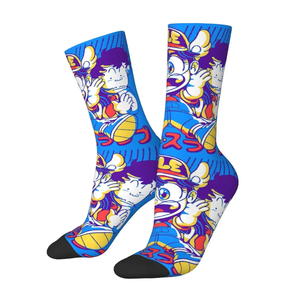 Funny Male Men Socks Hip Hop Dr.Slump Anime Sock Polyester Arale Norimaki Manga Sport Women Sock Spring Summer Autumn Winter