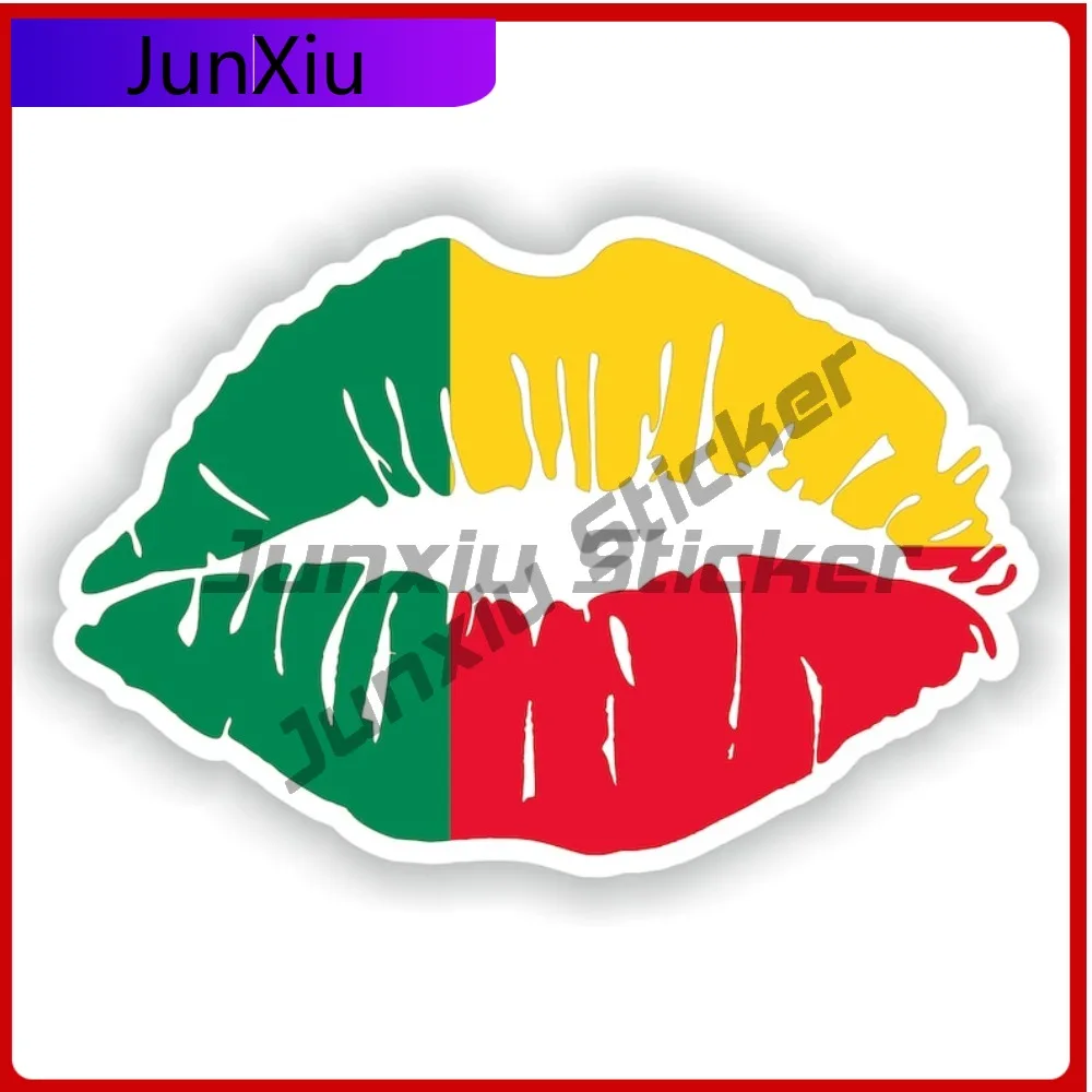 

Benin Lips Stylish Bumper Waterproof Decal Accessory Cute Resistant Laptop Emblem Sticker UV On Trendy Ideal Vehicle Accessory