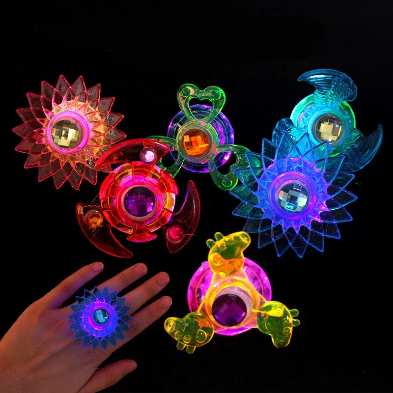 HOT SALE Creative Luminous Gyro Fidget Ring Flash Gyro Toys Antistress Children Spinner Birthday Gift Glow In The Dark Toys