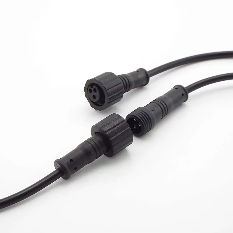 1 Piar 500V 3A 20cm Waterproof Power Cable Female Male 2Pin 3Pin 4Pin Jack Plug Adapter Connector Wire Connector Cords D5