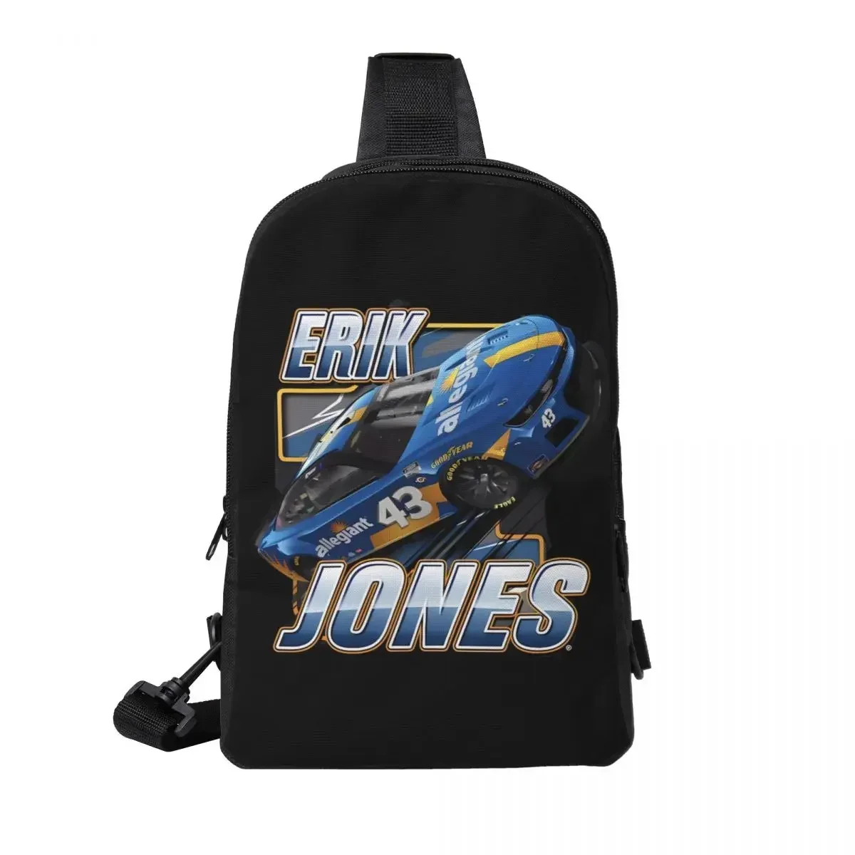 حقيبة ظهر Erik Jones 43 Crossbody Sling حقيبة كتف بحمالة صدر قابلة للتعديل للسفر والمشي لمسافات طويلة في الهواء الطلق للنساء والرجال