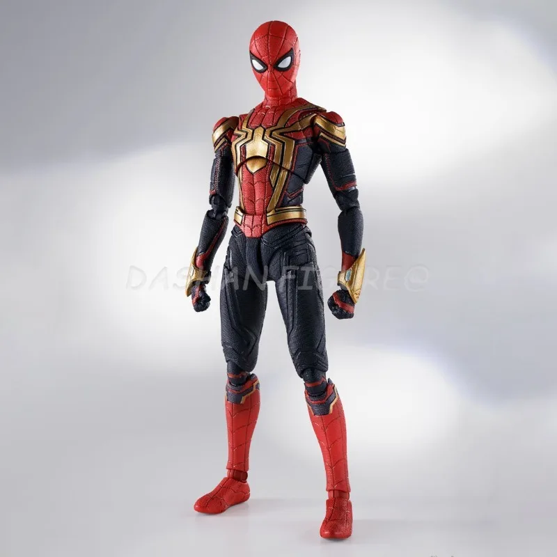 SHF Marvel Spider-Man No Way Home Action Figure PVC Collection Integrated Suit Spiderman Peter Parker Figurine Movable Model Toy