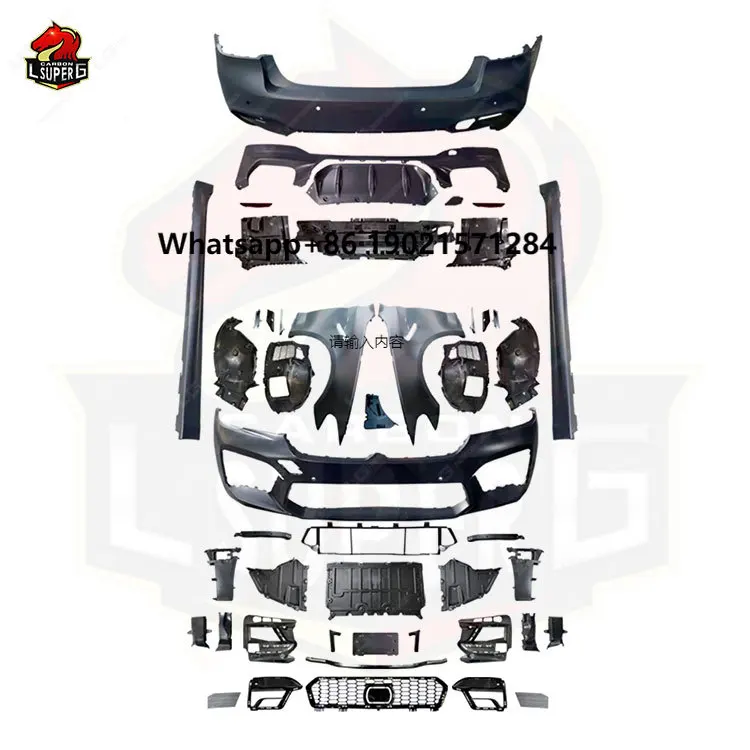 

Hot Sale M5 Wide Style Body Kit for 5 Series G30 G38 LCI 2021 2022 2023 PP Material Front Bumper Side Skirts Rear Bumper