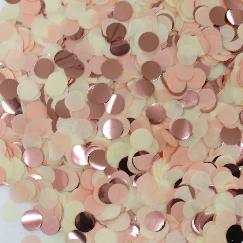 

1cm 10gram Rose Gold mixed Heart Shape Paper Confetti Balloon Table Confetti WeddingThrowing Supplies