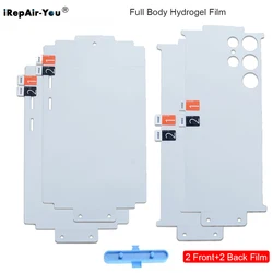 2Sets Screen Protector For Samsung Galaxy S22 S23 S24 Ultra S10 S20 S21 Plus Note 20 Ultra Note 10 Plus Front Back Hydrogel Film