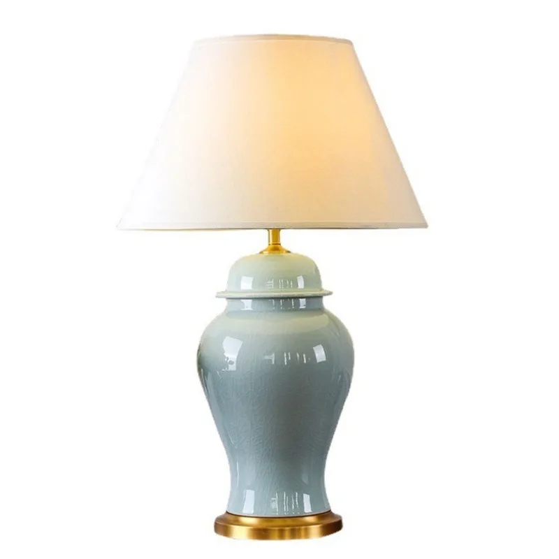 Ceramic desk lamp, bedside lamp, adjustable for bedroom, living room, hotel, villa, lobby, clubhouse, new home decoration