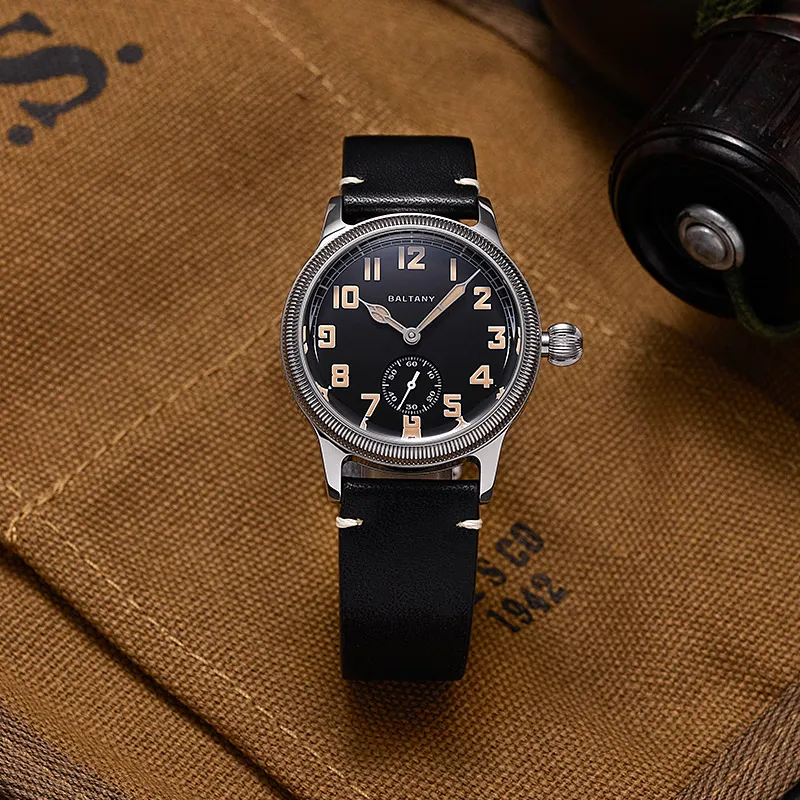Baltany S2051 Automatic Mechanical Watch for Men Retro WW1 Trench Military Style Wristwatch Vintage Dress Watch ST1701 Retro
