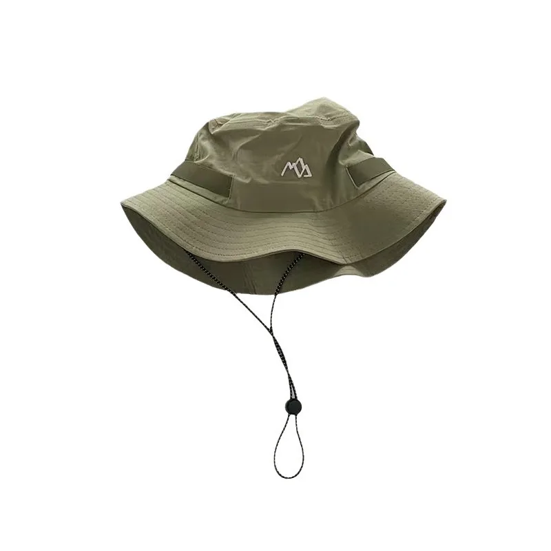 Drawstring outdoor mountaineering hiking travel sunscreen shade fisherman hat men and women summer camping