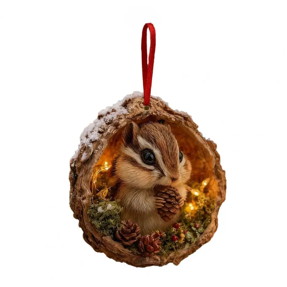 Forest Ornaments Forest Christmas Ornaments Set Woodland Creature Acrylic Hanging Decorations Pine Cone Home Decor for Nature