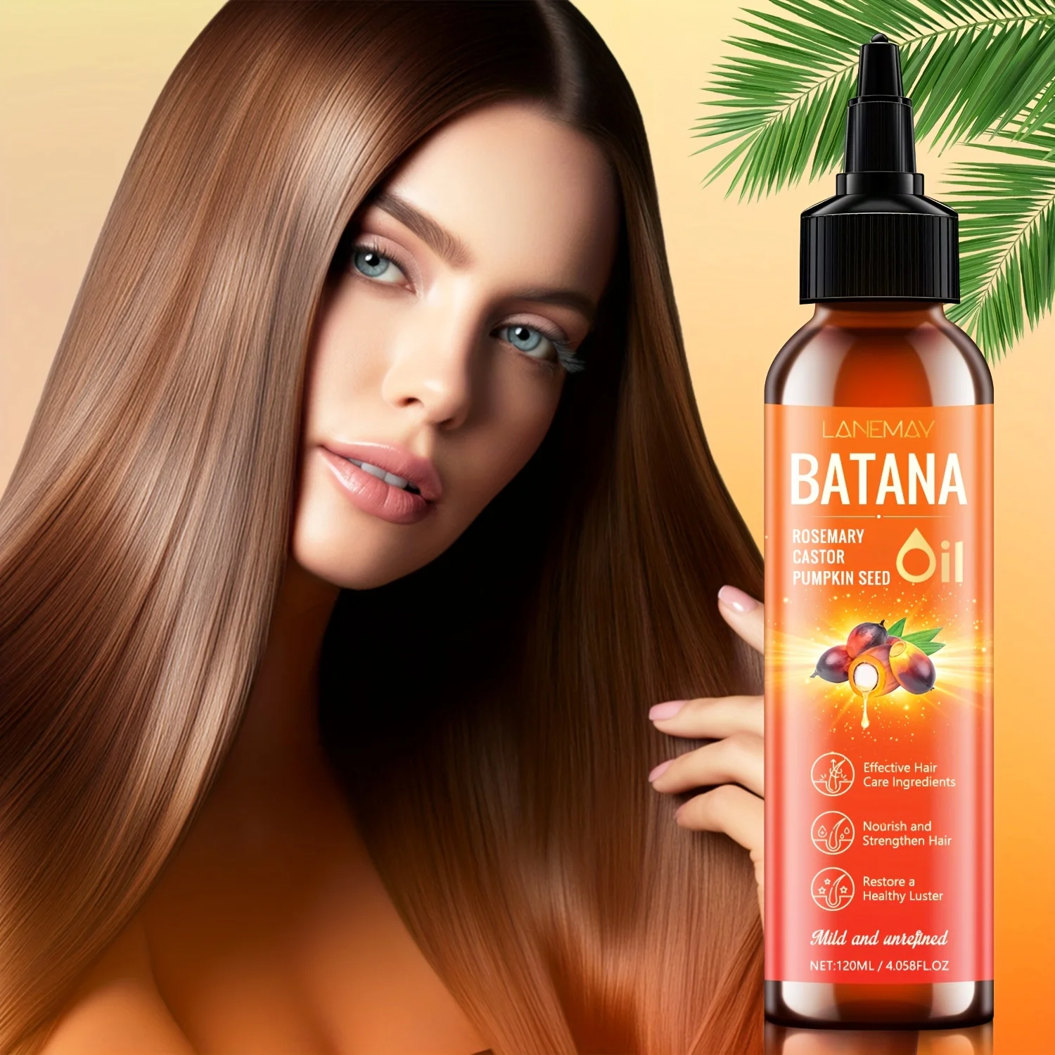 

Natural Batana Hair Oil Deep Conditioning Prevents Split Ends, Smooth Hair, Improve Hair Texture, Repairs Damage for All Hair