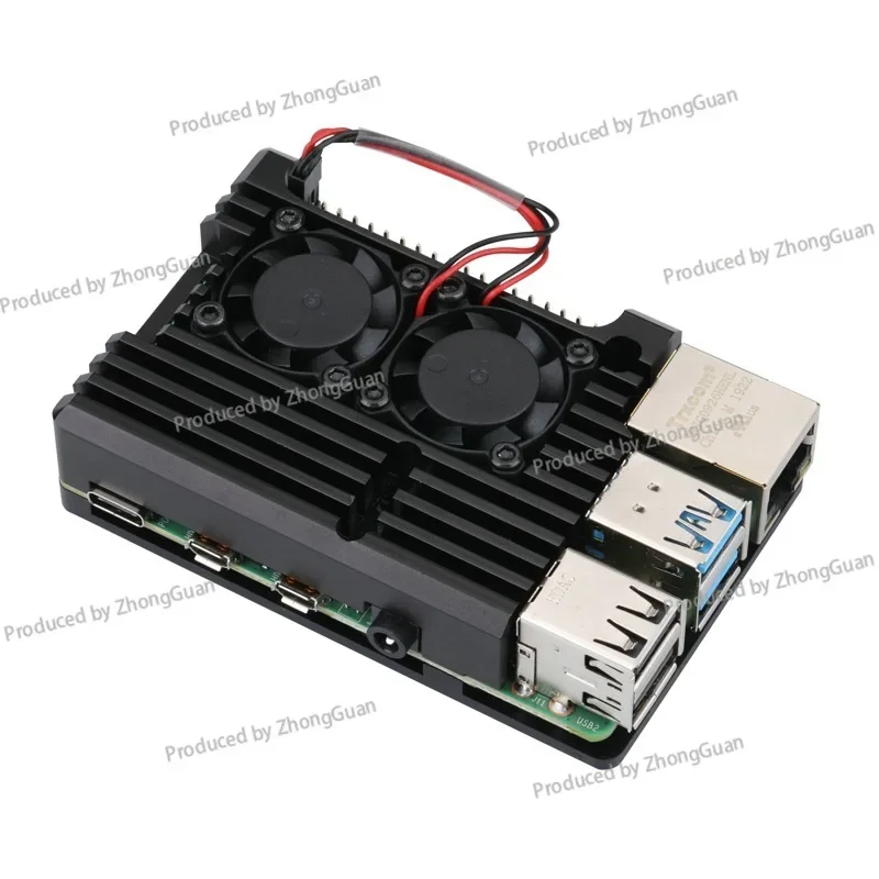 For Raspberry Pi Metal 4th Generation Shell Raspberry Pi 4th Generation B + Aluminum Alloy Box 4b Cooling Shell Accessories