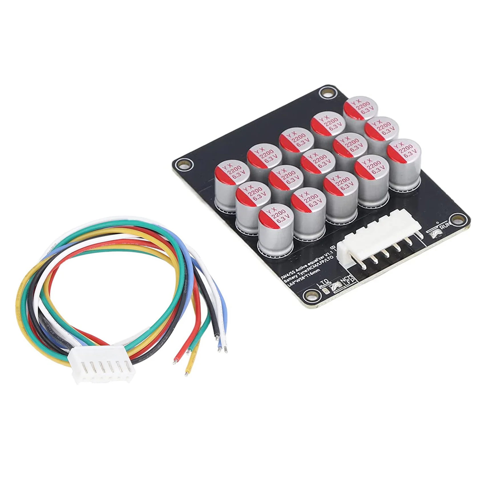 Customer Favorite 5S Active Equalizer Balancer Lifepo4 / Lipo/ LTO Battery Energy Equalization Capacitor BMS Board view 3