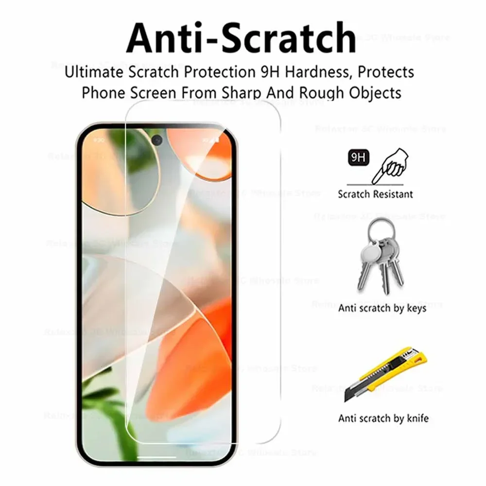 Funda de vidrio templado para cámara 2 en 1 para Google Pixel 8 9 Pro XL Protector de pantalla Pixel8 Pixel 8 Pro 7a 6a 8a 6 9Pro película protectora