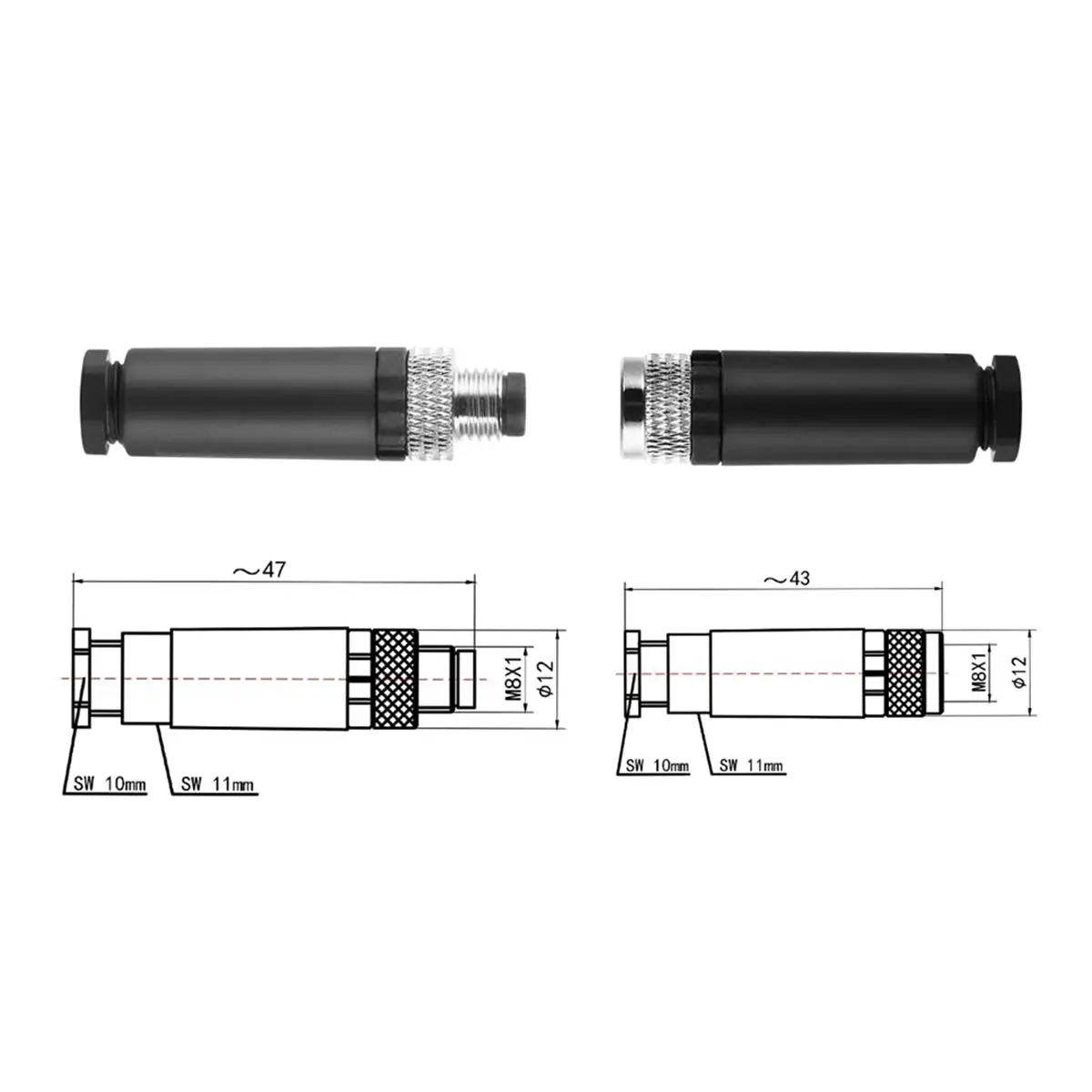 update. 2Pack M8 Male & Female Aviation Wire Connector, Panel Mount Connector, Circular Sensor Interface 4pin
