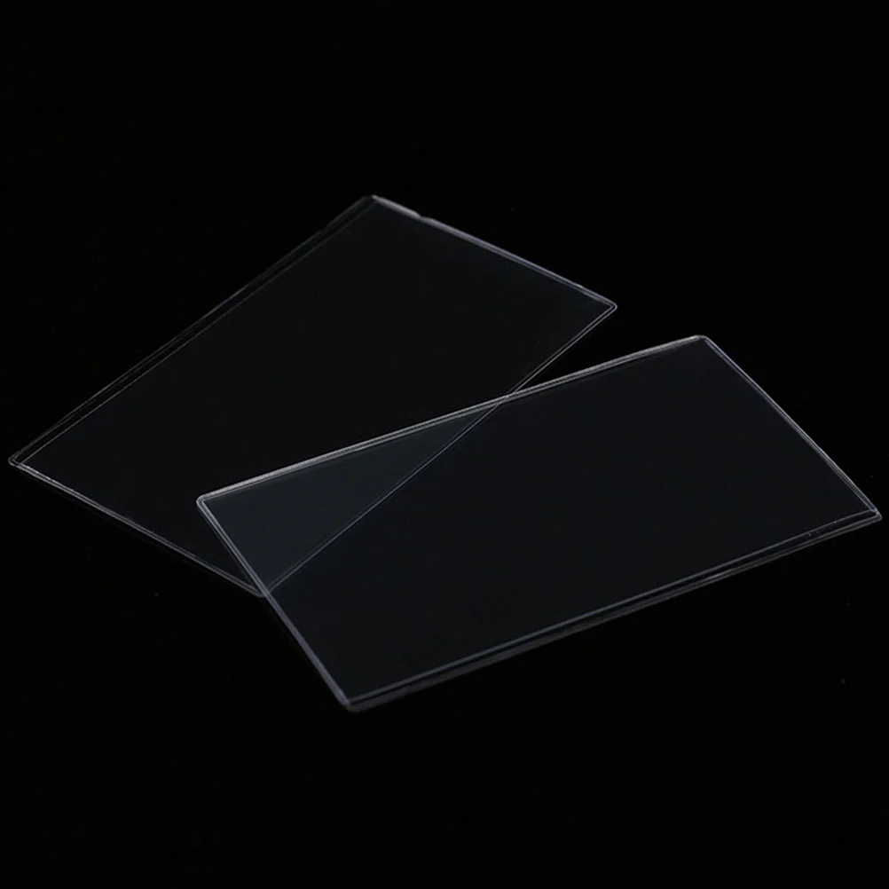 20 Pcs Paper Money Bag Collecting Clear Card Sleeves Protective Stamp Hard Clip Holders Storage