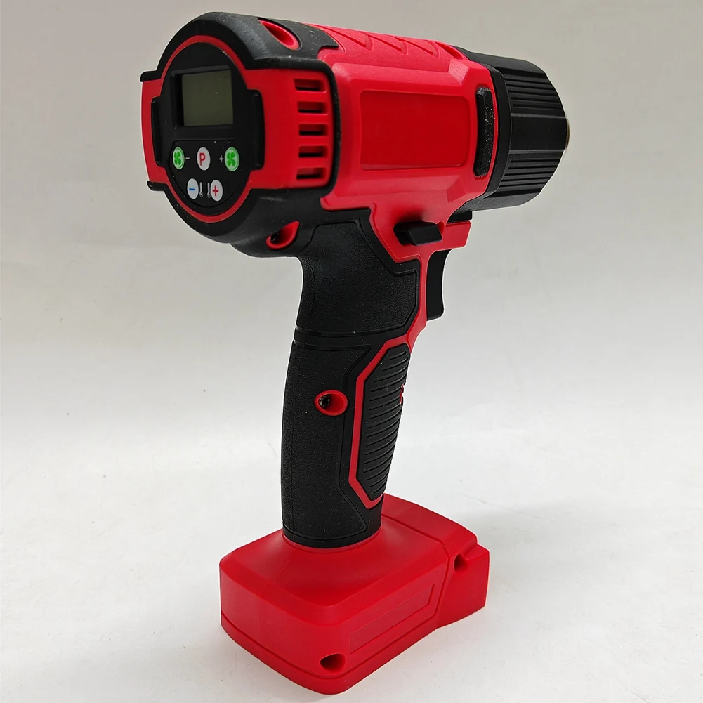 ABKO-para pistola de aire caliente con batería de 18 V 60-540 ℃   Pistola de calor inalámbrica ajustable con herramientas eléctricas con pantalla LCD de 3 boquillas