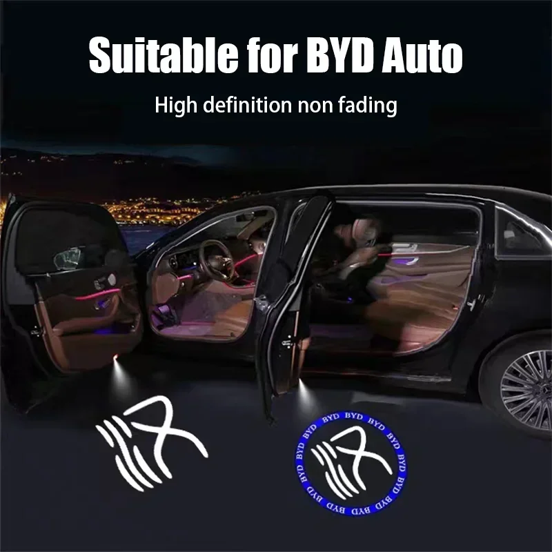 مناسبة لأضواء ترحيب باب السيارة BYD عالية الوضوح غير يتلاشى ضوء الترحيب لسيارة BYD BYD Han Qin Song ضوء الترحيب