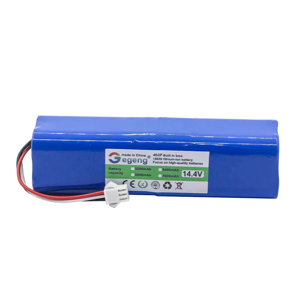 Imagem -03 - Bateria de Íon de Lítio Recarregável para Aspirador Robô 14.4v 5200mah7000mah 18650 M26 4s2p Pro m9 Pro m8 Pro m7 r1