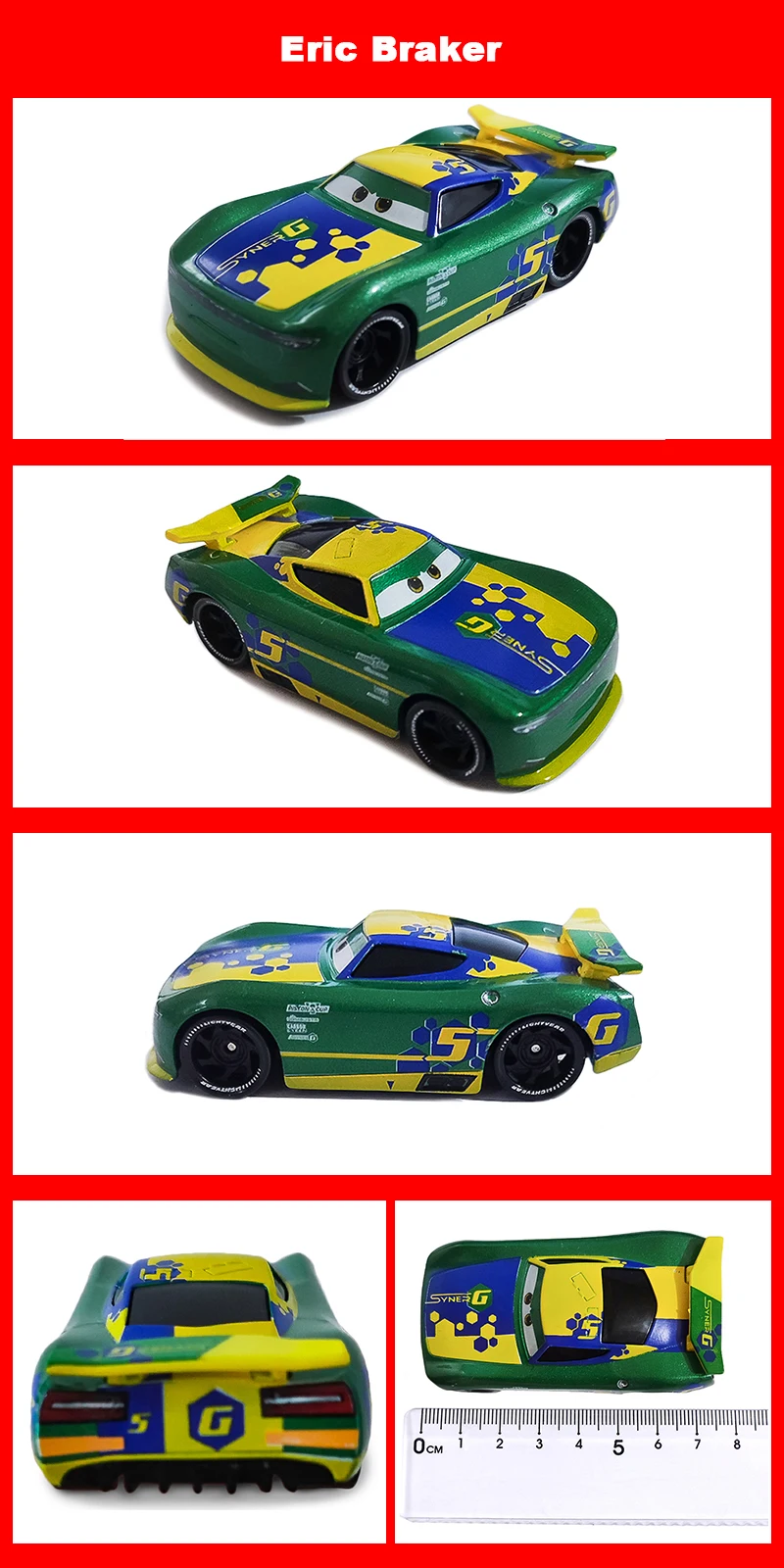 Pixar Cars Cruz Ramirez Rennwagen Spielzeug 1/55 Metall-Die-Cast Anime-Figur Modellauto Geburtstagsgeschenke Kinderspielzeug aus Legierungsmaterial – Detail 13