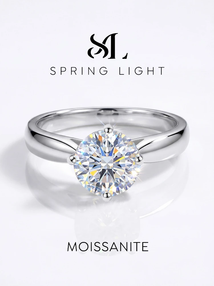 

Роскошные обручальные кольца Stylever с настоящим муассанитом 1 карат, круглые, простые, для женщин, из стерлингового серебра 925 пробы, изысканные ювелирные изделия для свадьбы