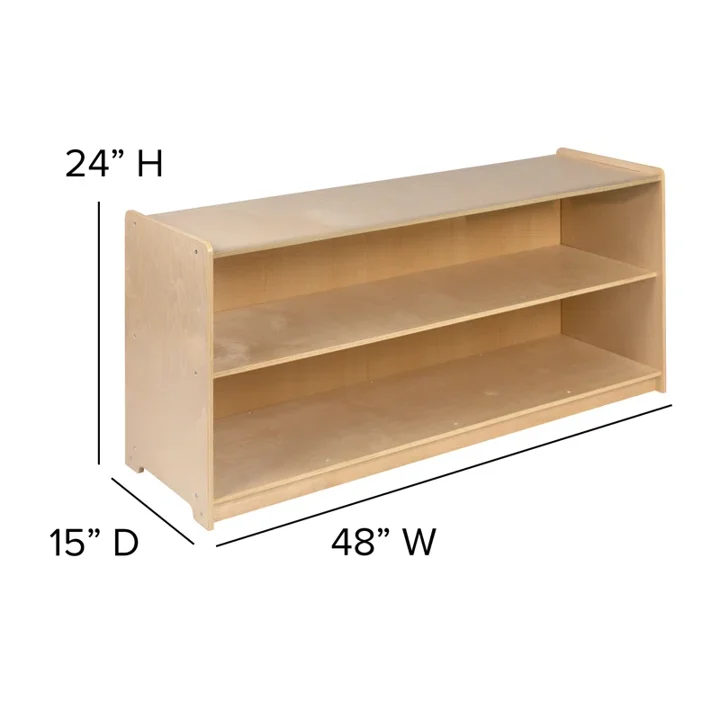 Z DU'S Modern Solid Wood Bookcase, Double-Layer Open Bookshelf, Children's Wooden Cabinet For Home And School UseZ