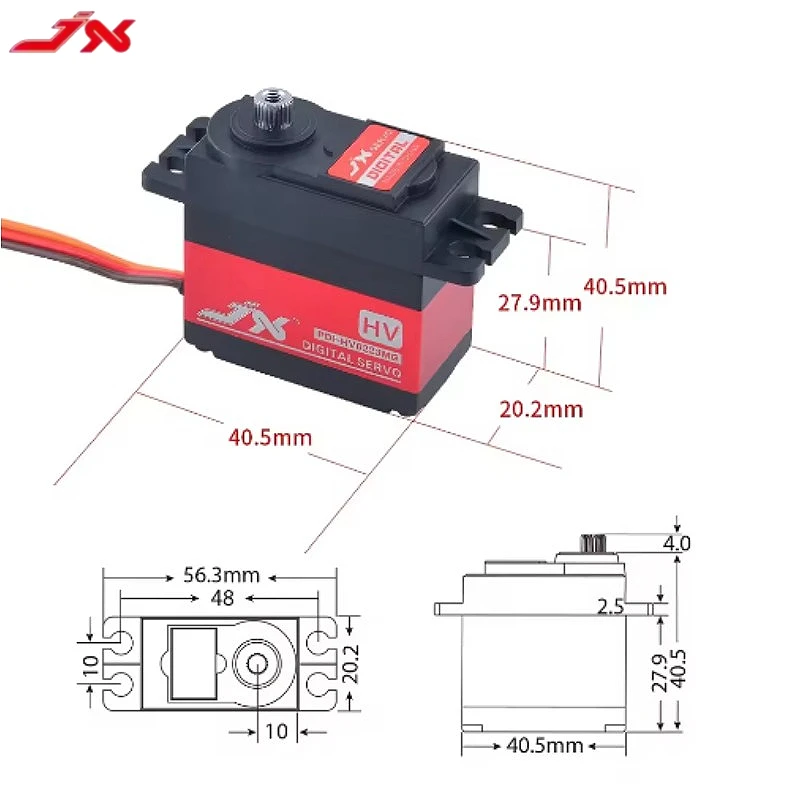 JX PDI-HV6223MG 8.4 فولت 23 كجم 0.16 ثانية ميتال جير غلاف من الألومنيوم أجهزة رقمية قياسية لـ 1/8 1/10 RC سيارة روبوت طائرة بدون طيار