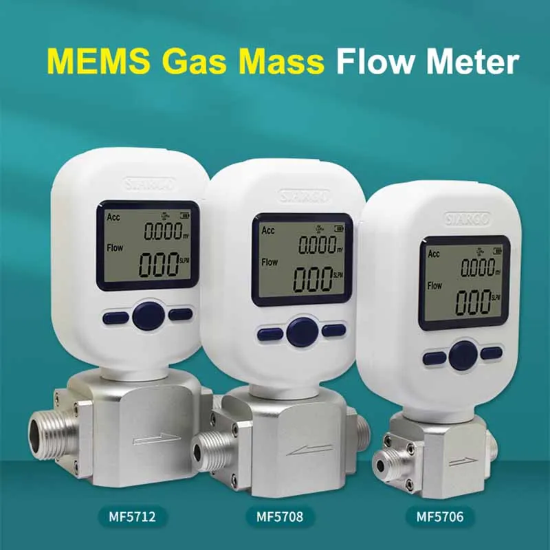 Gás Mass Flow Meter Rs485 ar Nitrogênio Oxigênio Argônio Carbono Dióxido Mf5706 Mf5708 Mf5712 Mf5712 0250l Min Nova Atualização