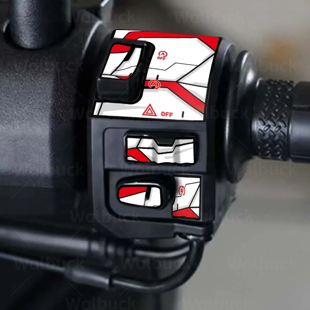 Para 2025 nmax 155 nmax155 botão da motocicleta interruptor adesivo decorativo scooter guiador interruptor de controle pvc decalque à prova dwaterproof água
