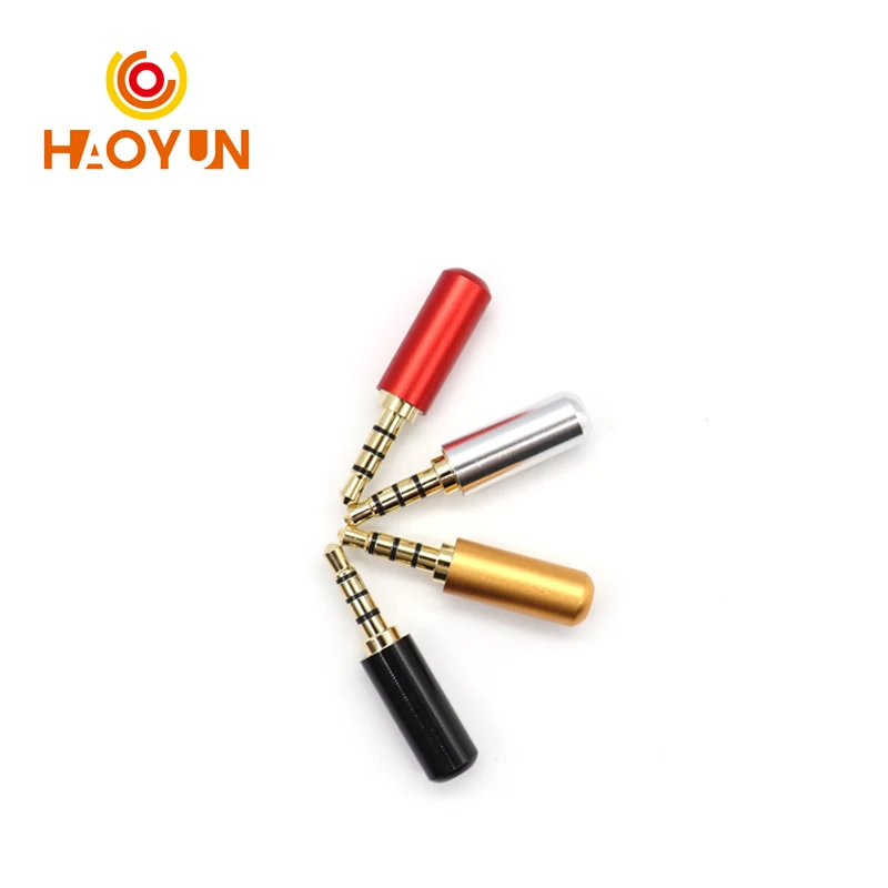 【5-1PCS】3.5MM złącze audio 3/4 biegunów gniazdo słuchawkowe wtyk męski kabel do naprawy słuchawek drut lutowniczy DIY AUX 3.5 Jack Adapter