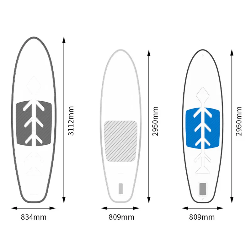 Transparent Surf Paddle Board Stand Up Water Skiing