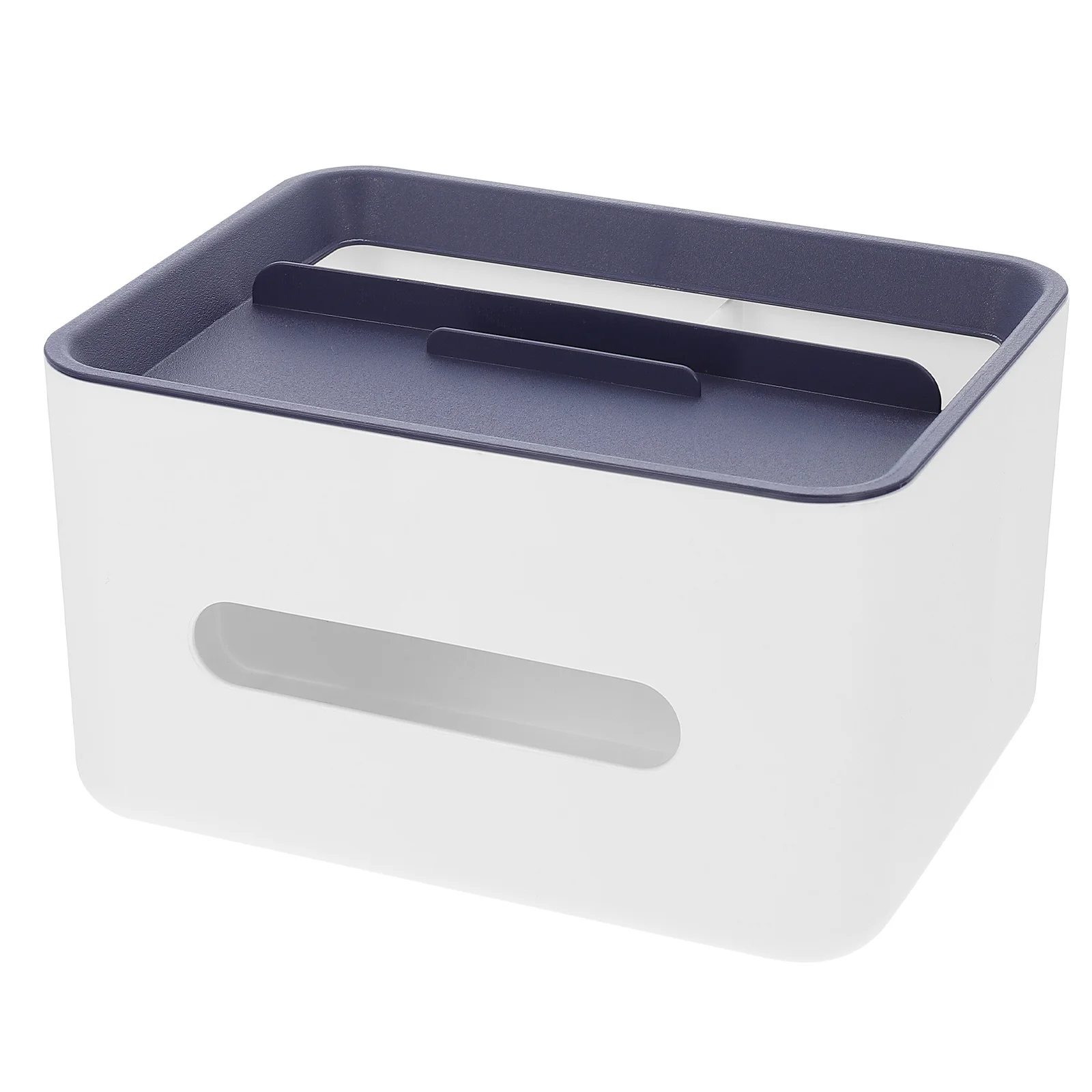 

Tissue Box Storage PP Desktop ganizer Remote Control Holder Phone Home Office Supplies Blue Container Student Dormitory