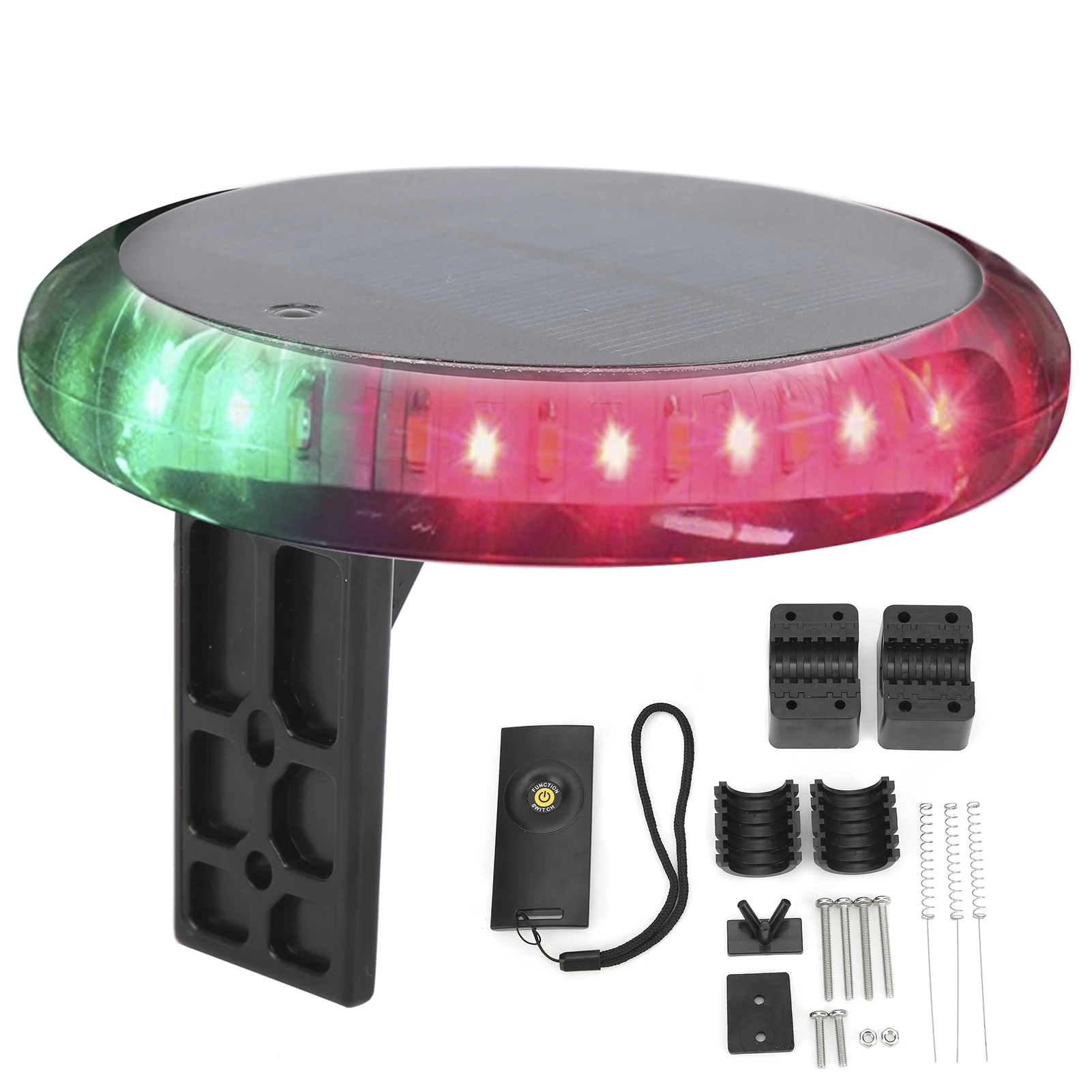 

Outdoor Navigation Lights Solar Powered IP67 6 Modes Multiple Functions with Wireless Remote Control