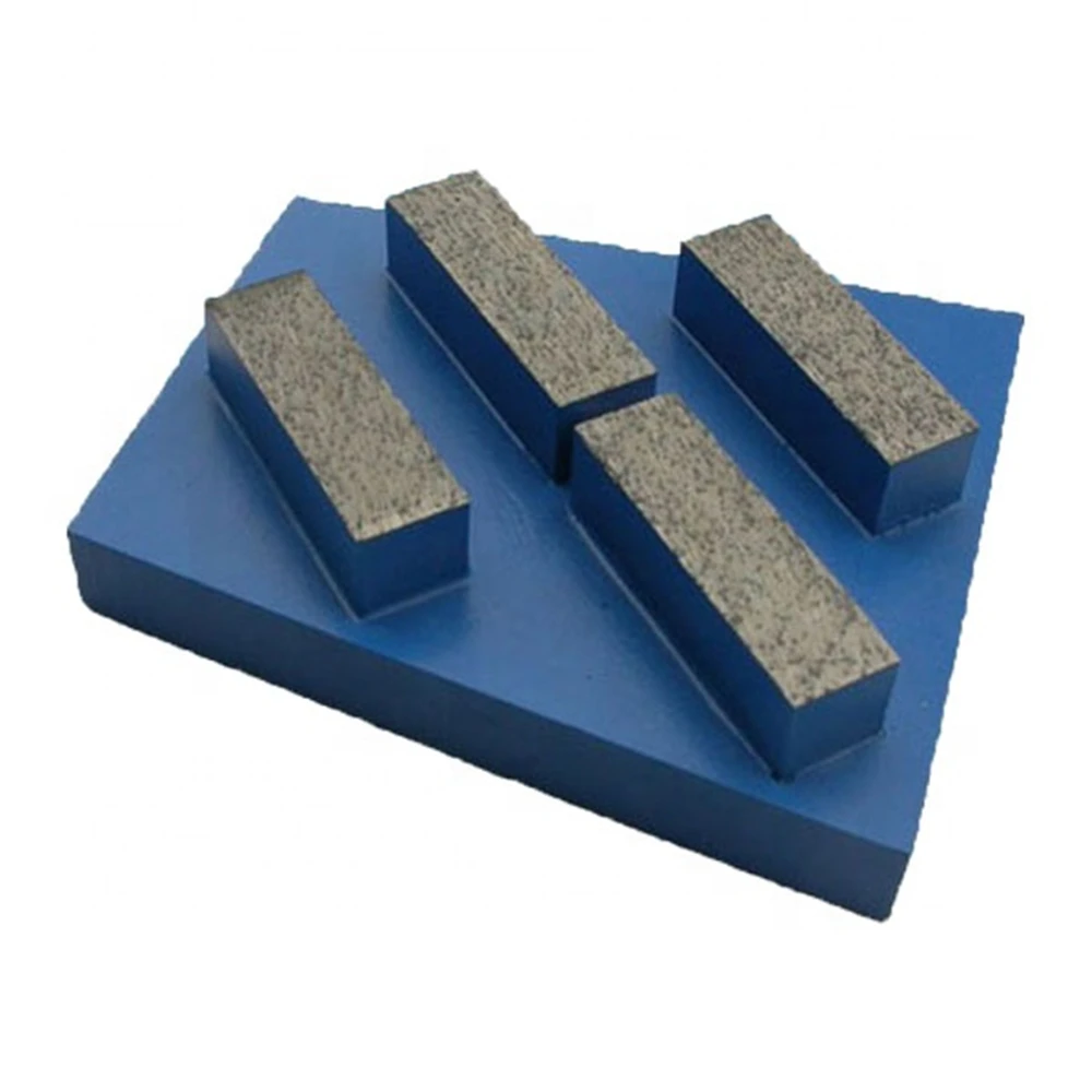 ST23 Colorful Polishing Tools Diamond Grinding Wedge Abrasive Blocks Four Segments Trapezoid Metal Frankfurt Floor Pads 6PCS