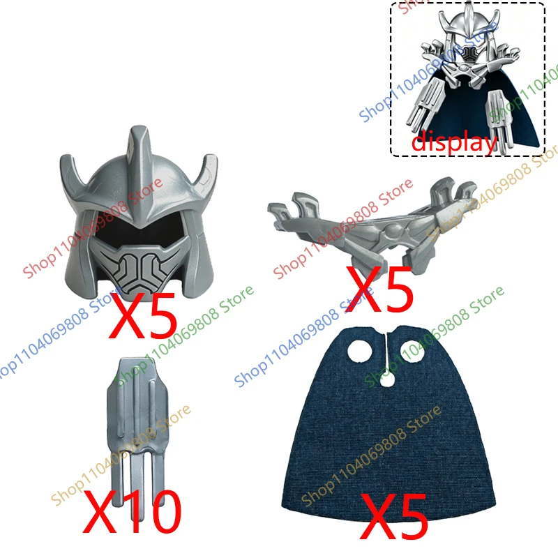 Mittelalterliche Ritterfiguren Zubehör Bausteine Soldatengürtel Helm Maske Schulterpanzer Flügel Pfotenabdruck Bausteine Spielzeug Geschenke N29 – Detail 3