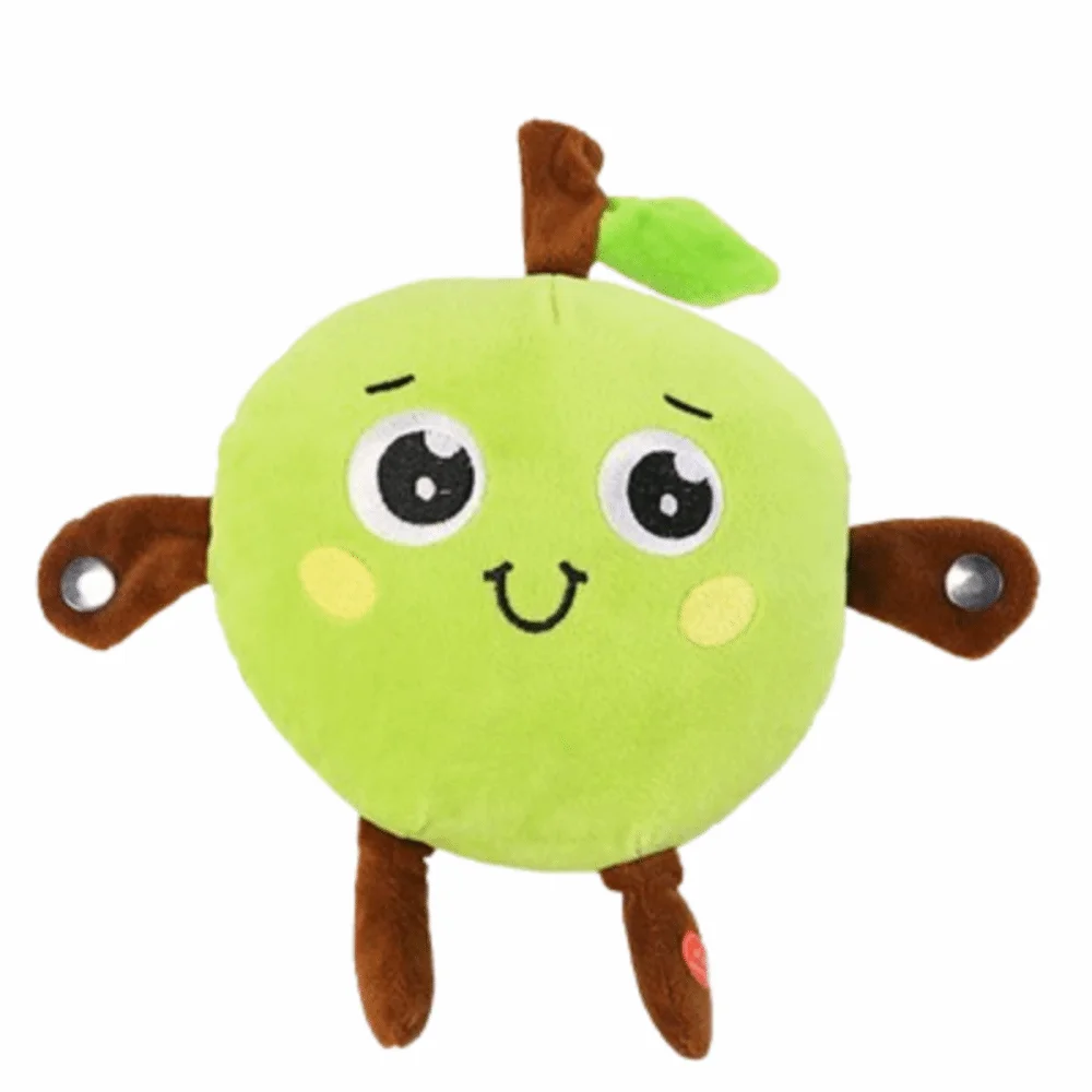 Modalità musicali metronomo a induzione di frutta creativa Giocattolo di peluche di frutta carina Giocattolo per lo sviluppo della bambola di pezza del ritmo musicale morbido sensoriale