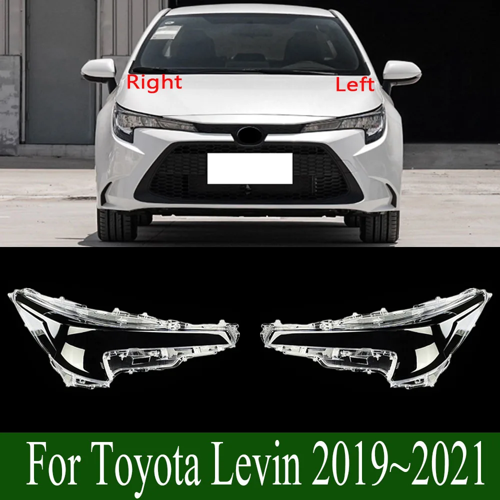 For Toyota Levin 2019~2021 Headlamp Transparent Cover Headlight Shell Lampshade Plexiglass Replace Original Lens