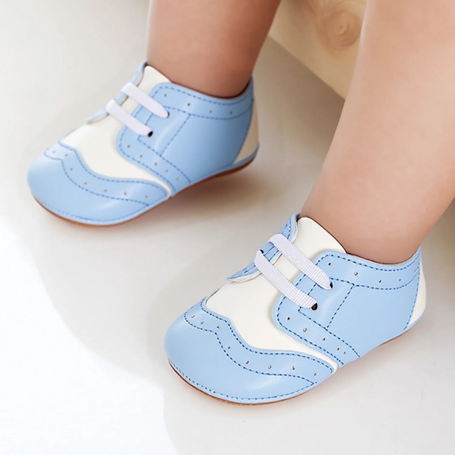 0-18M Baby Jungen Weiche PU Leder Schuhe Neugeborenen Patchwork Casual Turnschuhe Sohlen Nicht-slip Infant Erste walker Schuhe Täglichen Outwear – Detail 3
